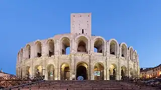 The Roman amphitheatre at Arles (2nd century AD)