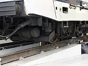 first bogie,we can see the Linear Eddy current brake