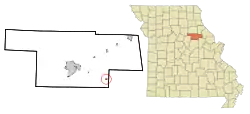 Location of Martinsburg, Missouri