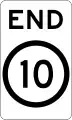 (R4-12) End of 10&nbsp;km/h Speed Limit