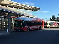 A BAT route 12 bus at Ashmont station in 2017