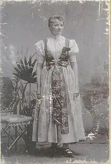 A woman in Cieszyn folk costume (1914)