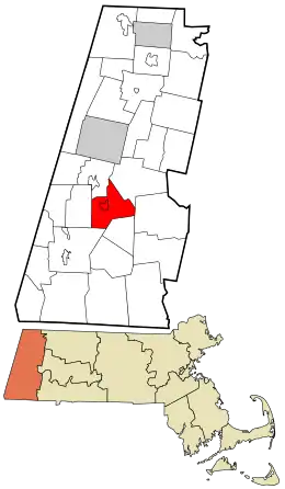 Location in Berkshire County and Massachusetts.