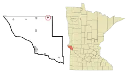 Location of Johnson, Minnesota