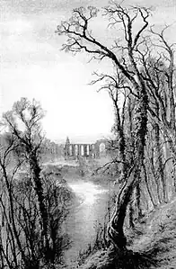 Bolton Abbey in the Snow by B.&nbsp;W. Evans (undated)