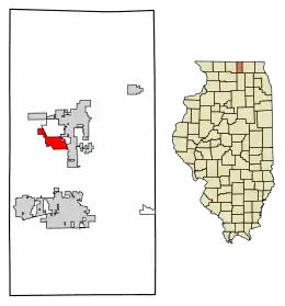 Location of Timberlane in Boone County, Illinois.