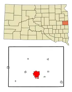 Location in Brookings County and the state of South Dakota