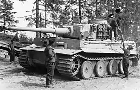 Tiger I tank equipped with the Minenabwurfvorrichtung