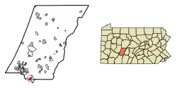 Location of Scalp Level in Cambria County, Pennsylvania.