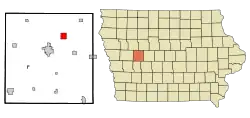 Location of Lidderdale, Iowa