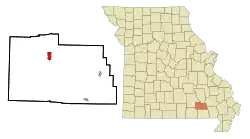 Location of Van Buren, Missouri