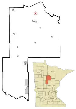 Location of Benawithin Cass County, Minnesota