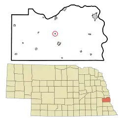 Location of Manley, Nebraska