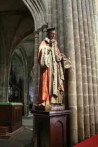 Statue of Saint Yves in the choir area.