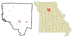 Location of Keytesville, Missouri