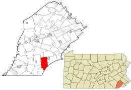 Location pf New Garden Township in Chester County, Pennsylvania and of Chester County in Pennsylvania