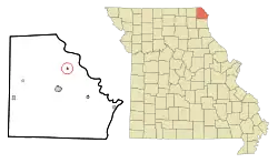 Location of Revere, Missouri