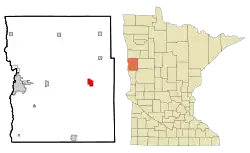 Location of Hawley, Minnesota