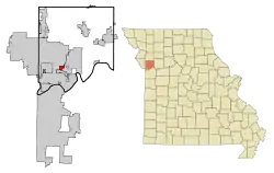 Location of Pleasant Valley, Missouri
