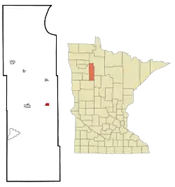 Location of Shevlin, Minnesota