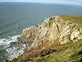 The cliffs viewed from the coastal path