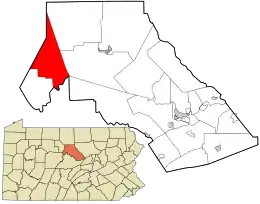 Location in Clinton County and the state of Pennsylvania.