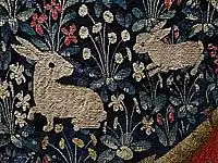 Detail of one of the set The Lady and the Unicorn