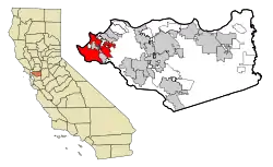 Location in Contra Costa County