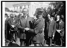 Edwards receiving the Medal of Honor from President Coolidge in 1924.