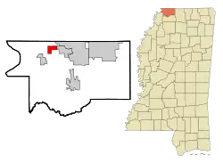 Location of Lynchburg, Mississippi