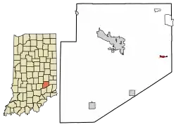 Location of New Point in Decatur County, Indiana.