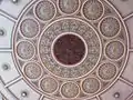 Decorative plaster ceiling c 1880 at Plough Lane Chapel, Lion Street, Brecon.