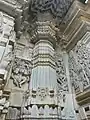 Decorative turret in relief art at Chennakeshava temple, Belur