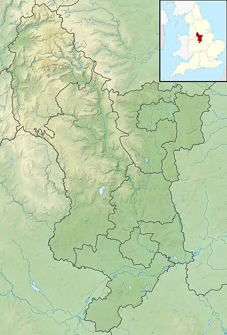 Kinder Scout is located in Derbyshire