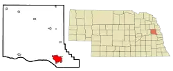 Location in Nebraska