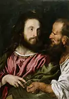 Christ and the Tribute Money (c. 1618–1620), a copy of The Tribute Money by Titian