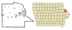 Location of Centralia, Iowa