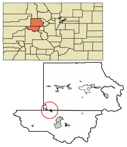 Location of the Town of Basalt in Eagle and Pitkin counties, Colorado.