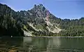 The southeast subsidiary subpeak (5,831&nbsp;ft) of Merchant Peak from Eagle Lake.