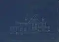 Blueprint of Libbey House detailing north exterior elevation, 1895