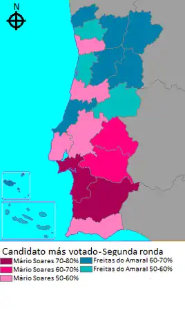 Most voted candidate by district - 2nd Round.