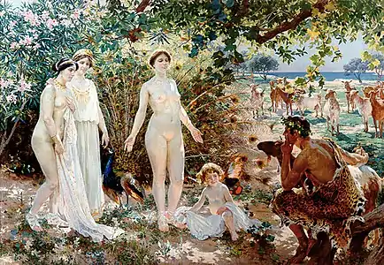 Judgment of Paris. 215 x 331 cm 1904 (Museo de Málaga)