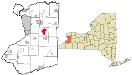 Location in Erie County and the state of New York