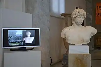 The second, damaged bust in exhibition.