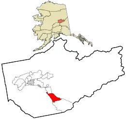 Location within Fairbanks North Star Borough and the state of Alaska