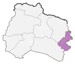 Location of Faruj County in&nbsp;North Khorasan&nbsp;province