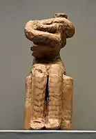 Female figurine of a woman holding a baby, Sesklo, Neolithic, 4800–4500 BC