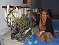 Woman doing a khadi training, Mahatma Gandhi Seva Ashram, Jaura