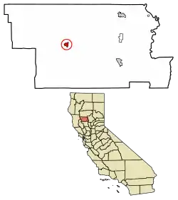 Location of Elk Creek in Glenn County, California.