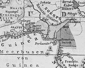 Adamawa Emirate in 1890 (upper right)